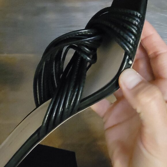 New Stuart Weitzman Twist Block 75 Sandals Womens 9.5 Black Luxury Designer Chic - Picture 9 of 10